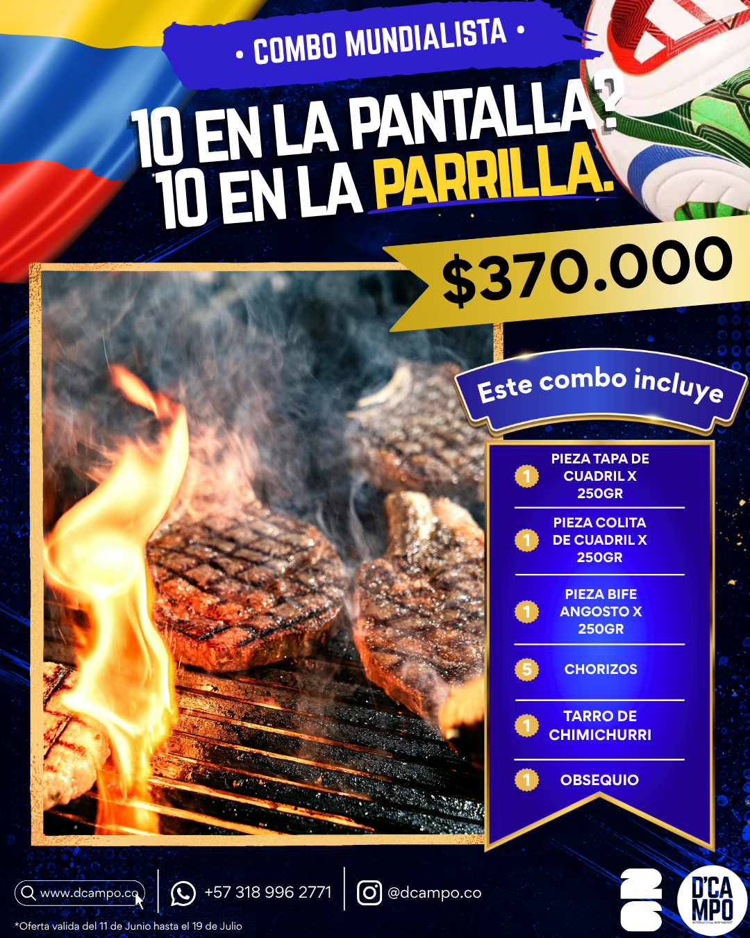 Combo Mundialero 10 personas