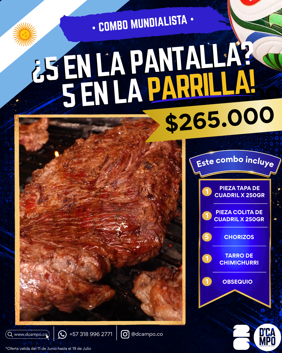 Combo Mundialero 5 personas