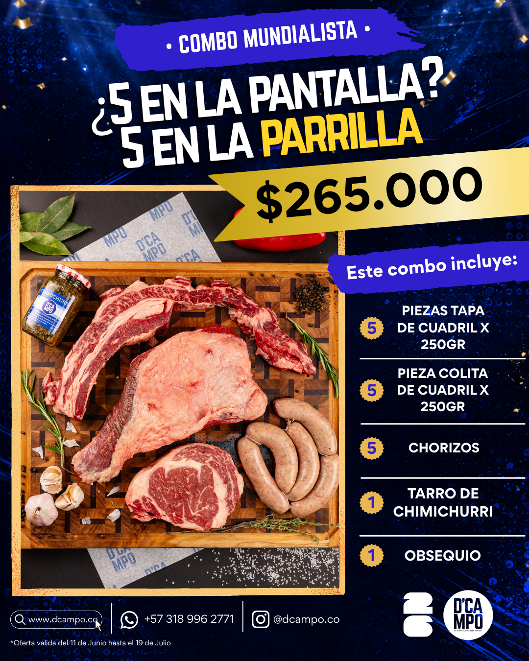 Combo Mundialero 5 personas