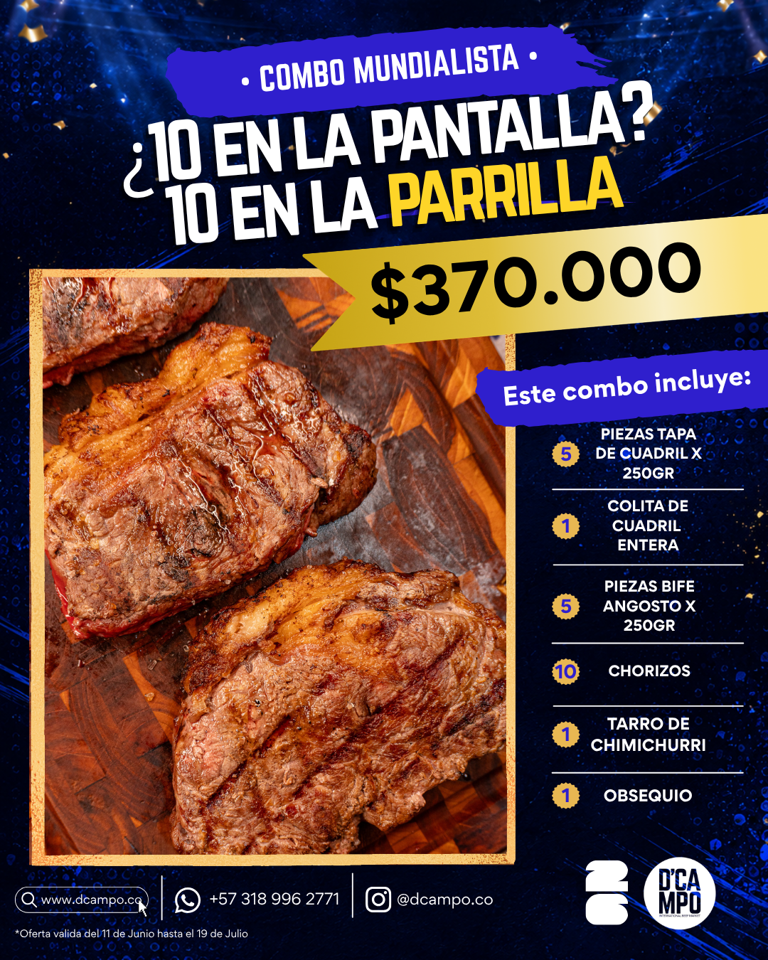 Combo Mundialero 10 personas