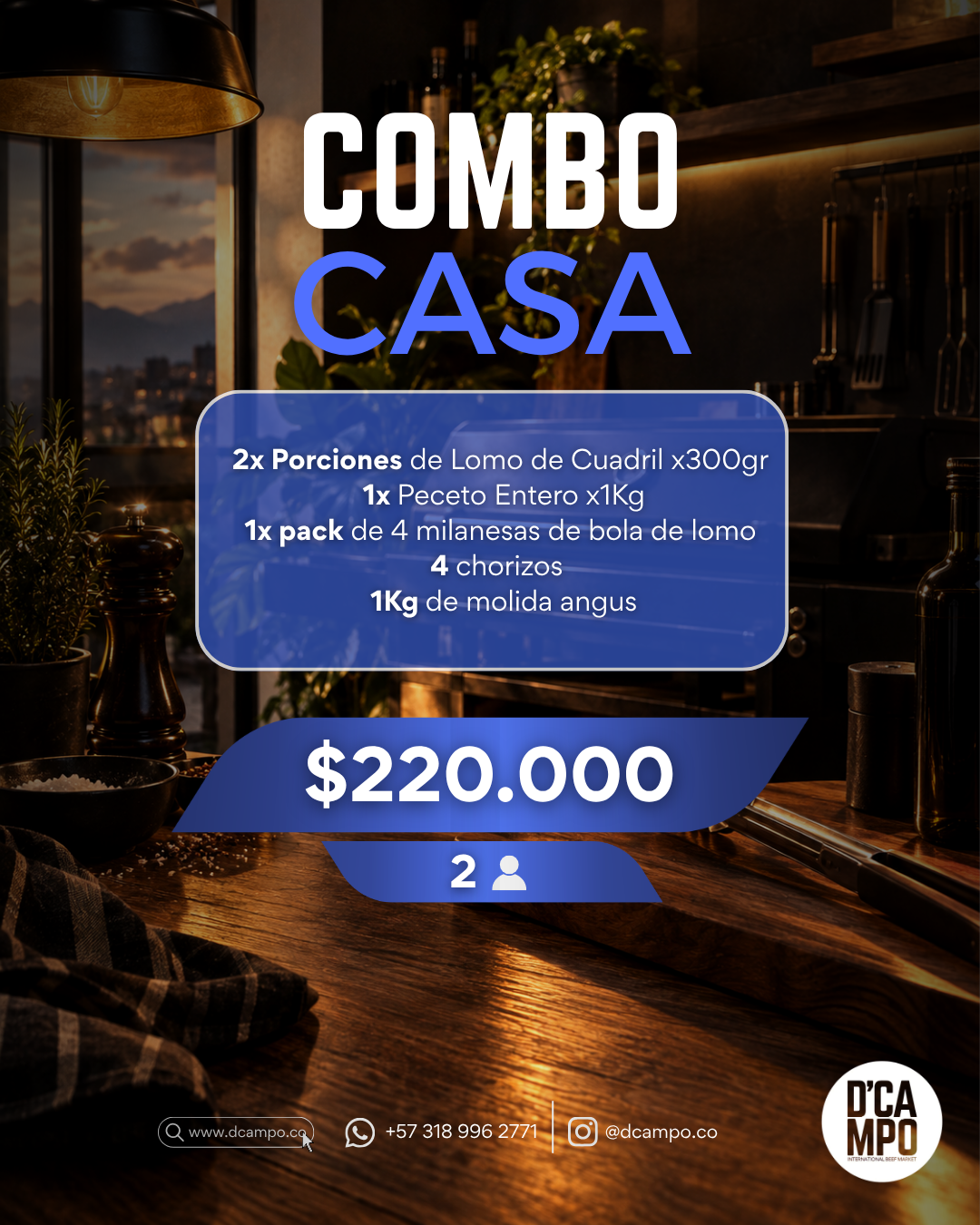 Combo casa para 2 personas